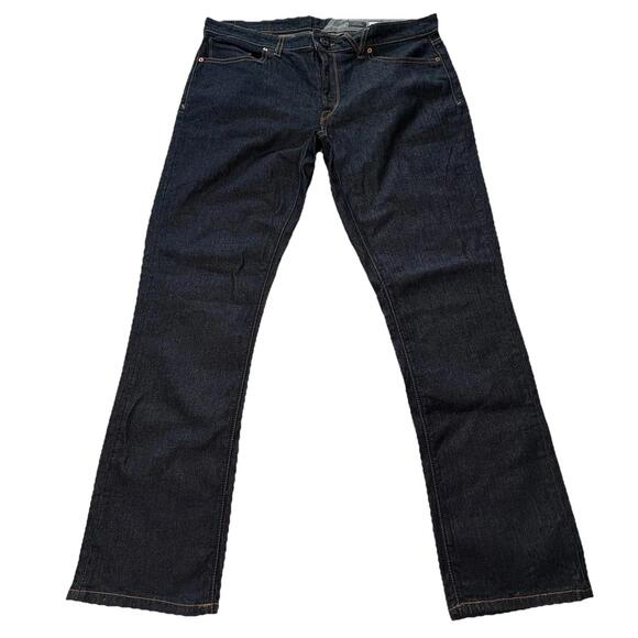 VOLCOM Mens Blue "Vorta" Slim Stright Denim Jeans Size 36X30 - Picture 1 of 9